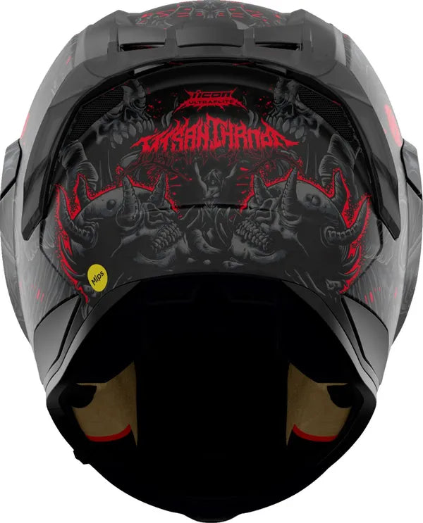 ICON HELMET ULTRAFLITE MISANTHROPE BK