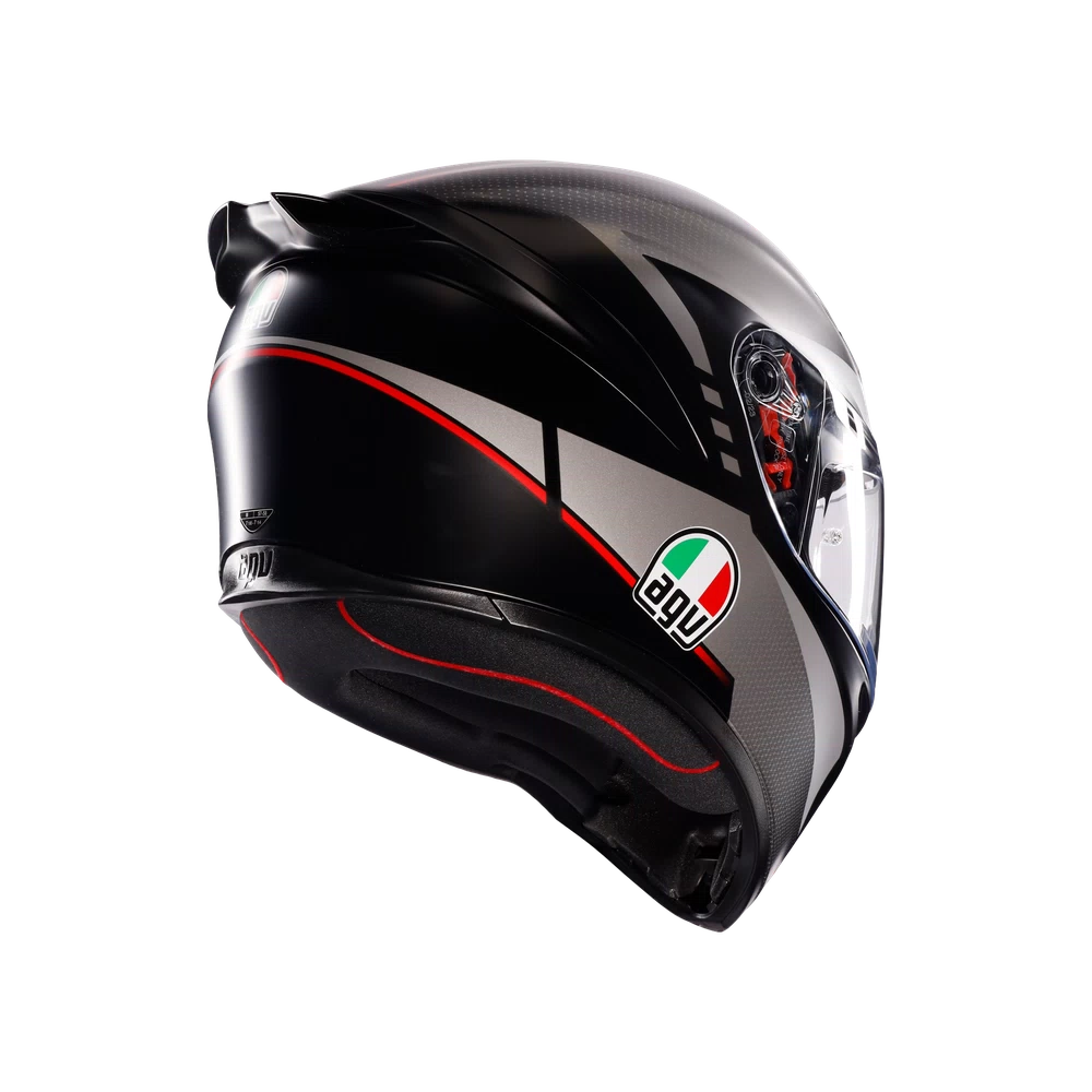 AGV K1 S DOT(E2206) - LAP MATT BLACK/GREY/RED