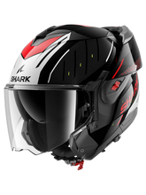 تحميل الصورة في معرض الصور SHARK OXO RYDGER BLACK SILVER RED GLOSSY 