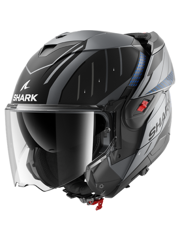 SHARK OXO RYDGER BLACK GREY BLUE MAT