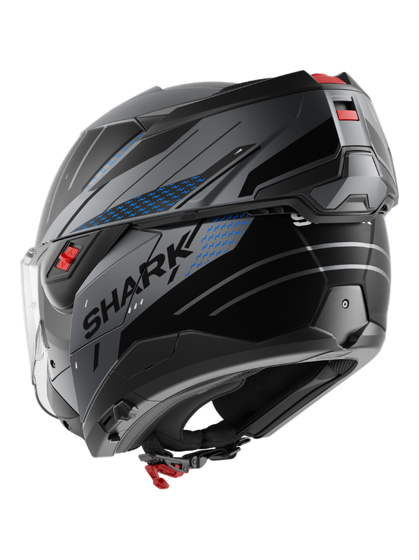 SHARK OXO RYDGER BLACK GREY BLUE MAT