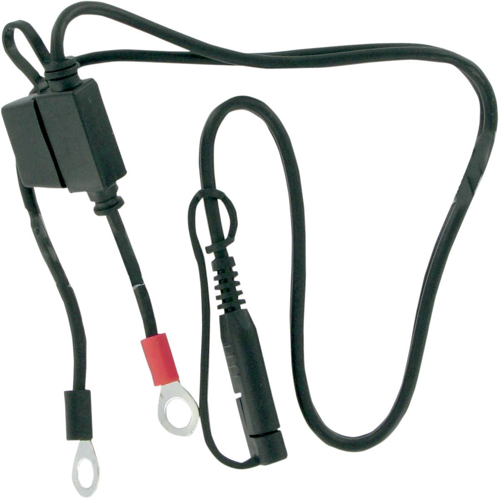 RING TERMINAL HARNESS BLACK QUICK DISCONNECT 12V 0.75A 0.6M 2-PIN BLACK - Alhawee Motors