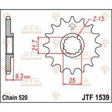 تحميل الصورة في معرض الصور JTF1539.14 FRONT REPLACEMENT SPROCKET 14 TEETH 520 PITCH NATURAL STEEL - Alhawee Motors 
