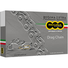 تحميل الصورة في معرض الصور REGINA 520/135 DR 150 CLIP LINK 520 NON-SEAL DRAG RACING DRIVE CHAIN / GOLD|BLACK / STEEL 