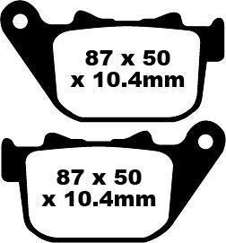 BRAKE PAD FA-HH SERIES SINTERED METAL FA387HH - Alhawee Motors