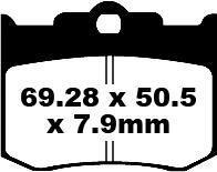 EBC - BRAKE PAD EBC PM 137X4 2006