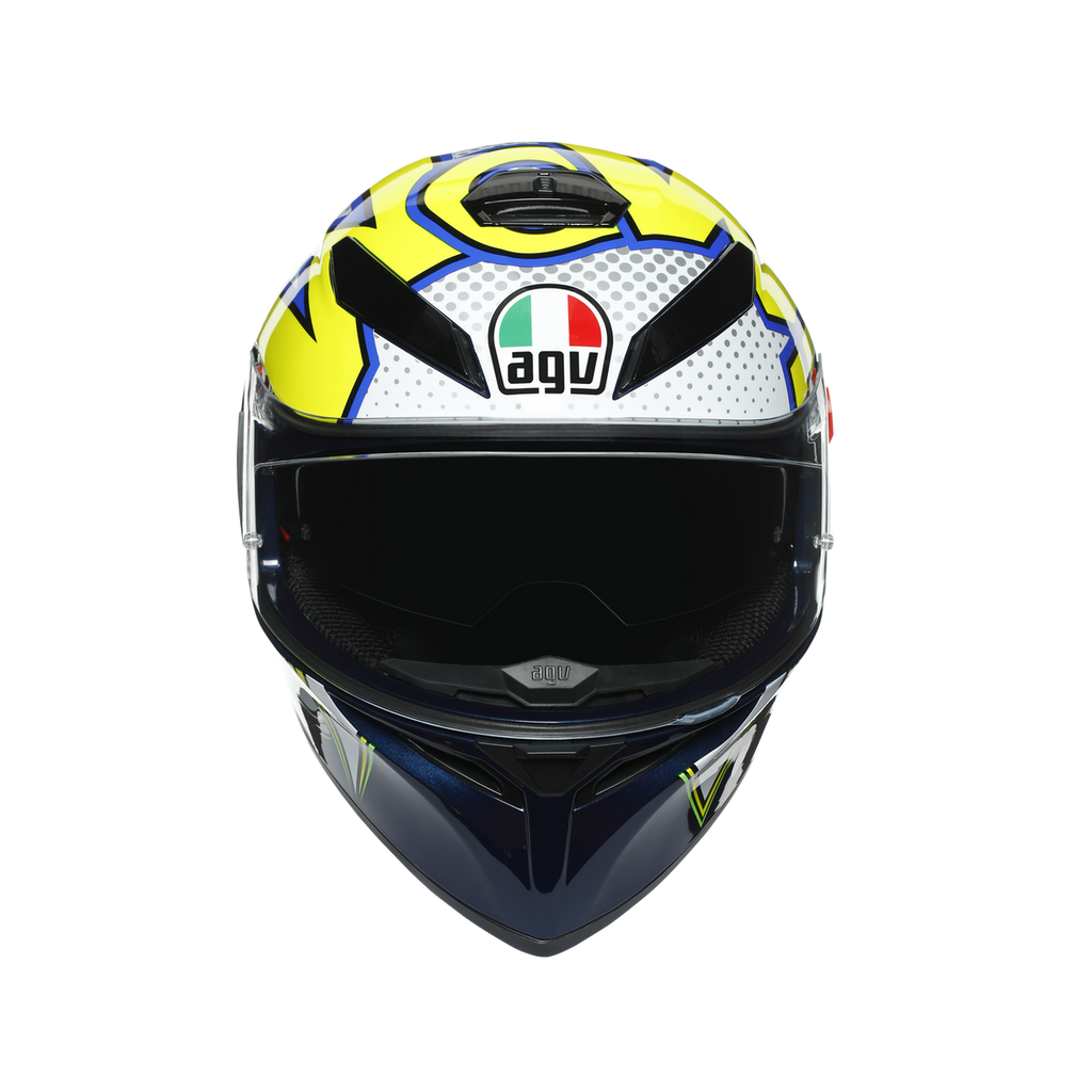 AGV K3 SV MULTI ECE DOT - BUBBLE BLUE/WH/YELLOW FLUO