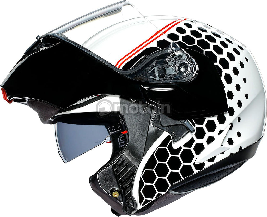 AGV COMPACT ST E2205 MULTI - VERMONT WHITE/BLACK/RED