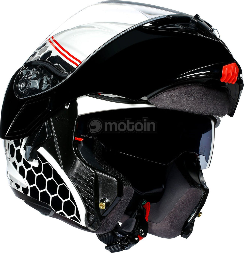 AGV COMPACT ST E2205 MULTI - VERMONT WHITE/BLACK/RED