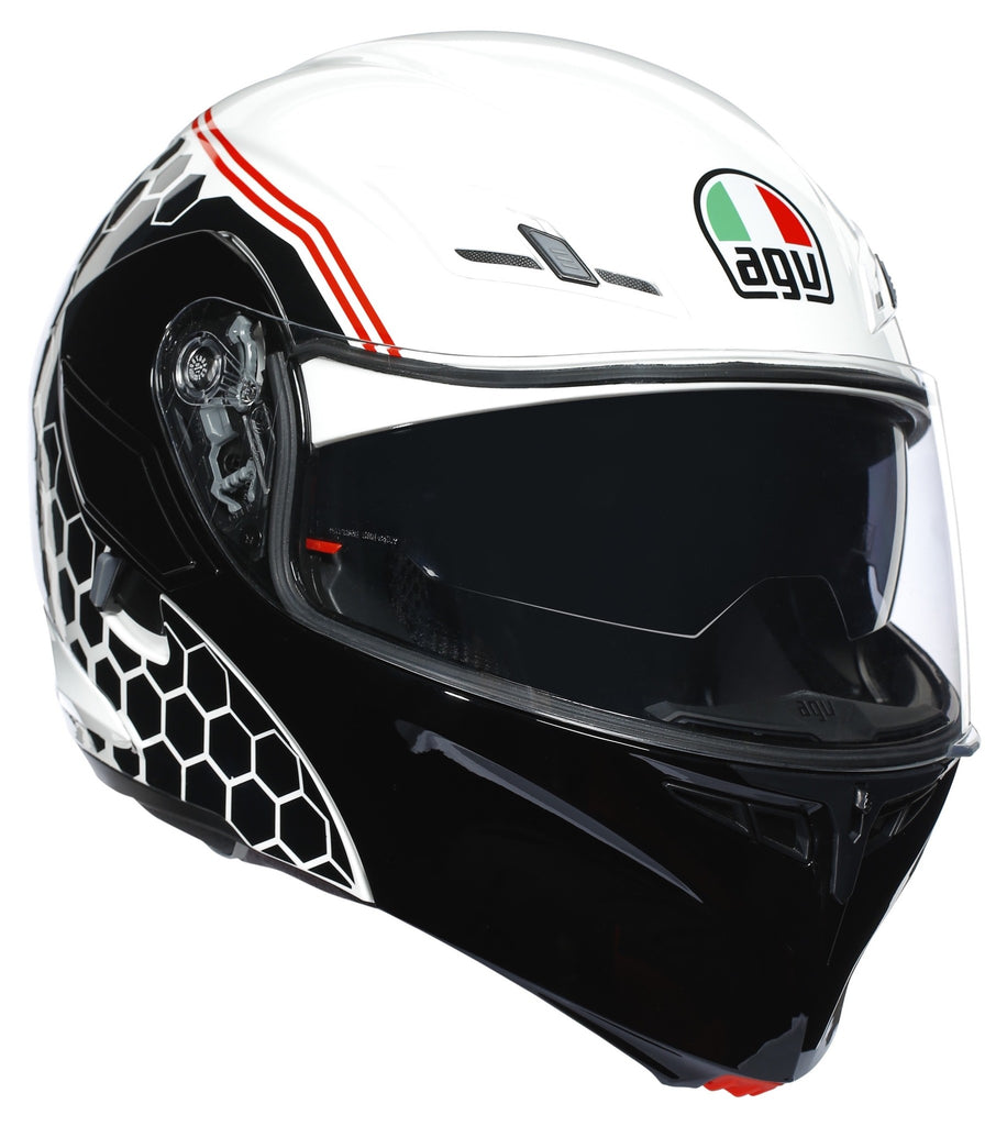 AGV COMPACT ST E2205 MULTI - VERMONT WHITE/BLACK/RED