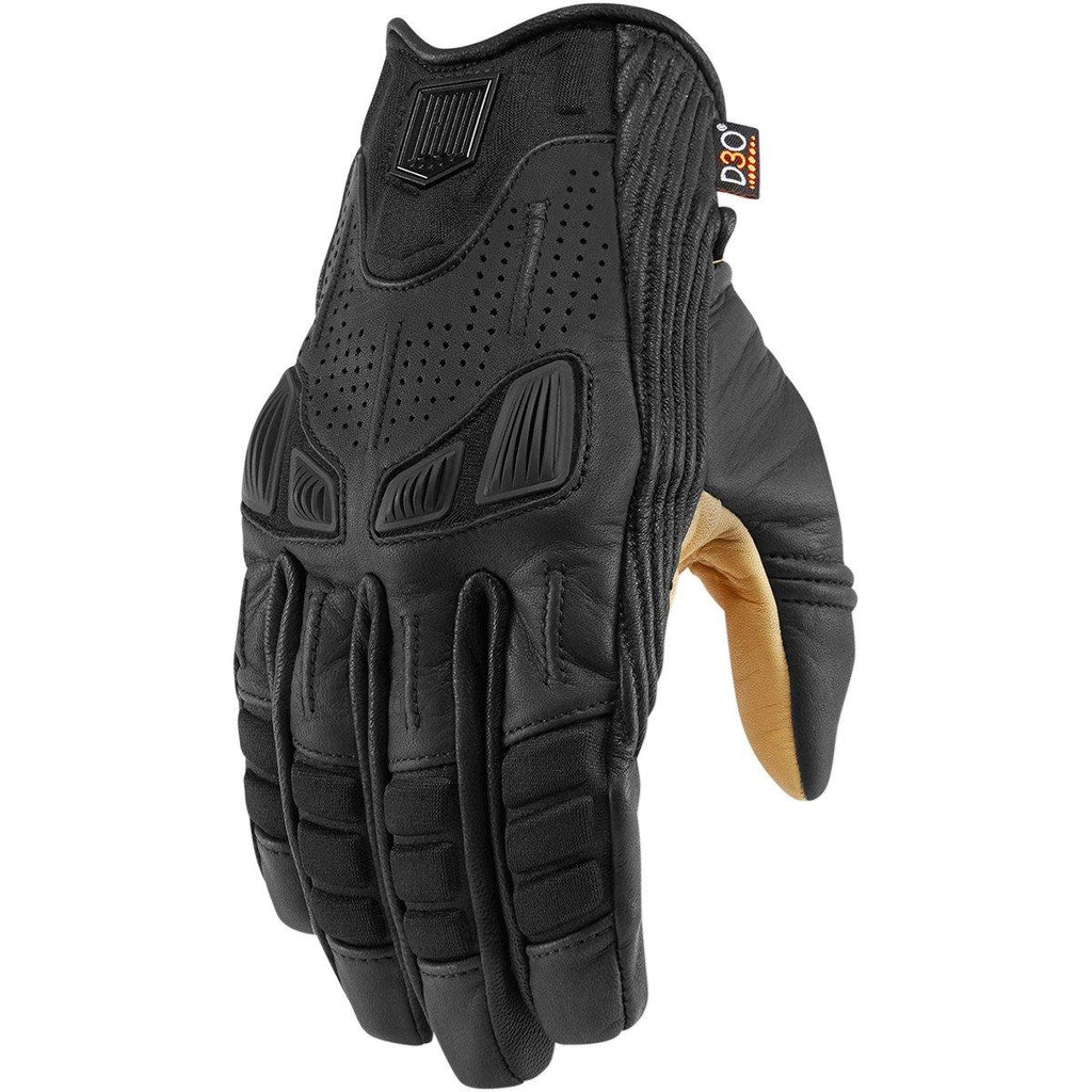 ICON - 1000 AXYS™ MID CUFF GLOVES BLACK/TAN - Alhawee Motors