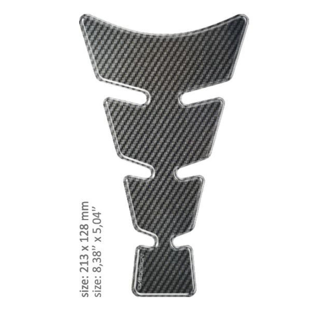 PRINT (PE) UNIVERSAL TANK PAD - GLOSS GRAY - CARBON DESIGN - Alhawee Motors