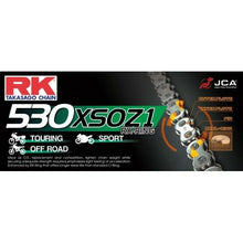 تحميل الصورة في معرض الصور RK XSOZ1 RIVET LINK 530 X-RING REPLACEMENT DRIVE CHAIN / NATURAL - Alhawee Motors 