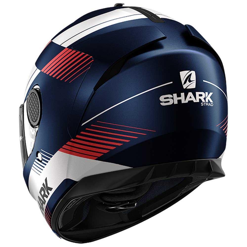 SHARK SPARTAN 1.2 STRAD MAT BLUE WHITE RED - Alhawee Motors