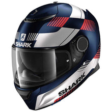 تحميل الصورة في معرض الصور SHARK SPARTAN 1.2 STRAD MAT BLUE WHITE RED - Alhawee Motors 