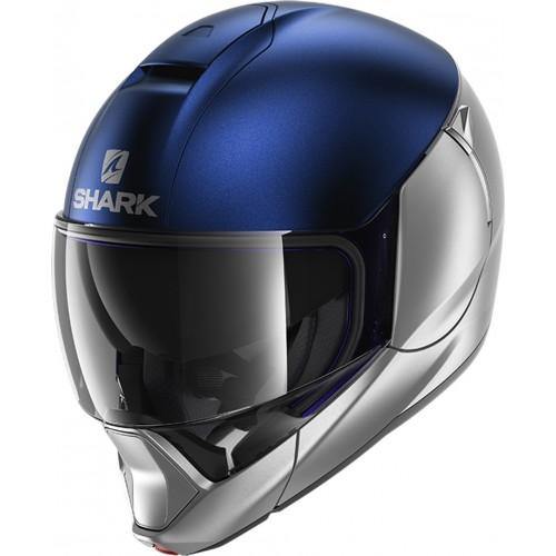 SHARK EVOJET DUAL BLANK MAT SILVER BLUE - Alhawee Motors