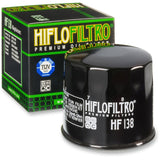 HIFLOFILTRO OIL FILTER SPIN-ON PAPER GLOSSY BLACK HF138