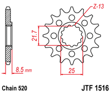 تحميل الصورة في معرض الصور SPROCKET FRONT 15T 520 