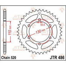تحميل الصورة في معرض الصور JT SPROCKETS JTR486.42 REAR REPLACEMENT SPROCKET 42 TEETH 520 PITCH NATURAL STEEL - Alhawee Motors 