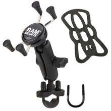 تحميل الصورة في معرض الصور RAM MOUNT X-GRIP DEVICE HOLDER HANDLEBAR MOUNT ALUMINUM STEEL BLACK - Alhawee Motors 