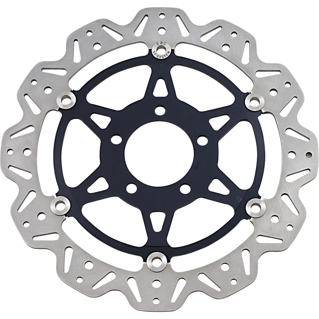 EBC BRAKE ROTOR VEE SERIES FLOATING CONTOUR WAVE VR3058BLK