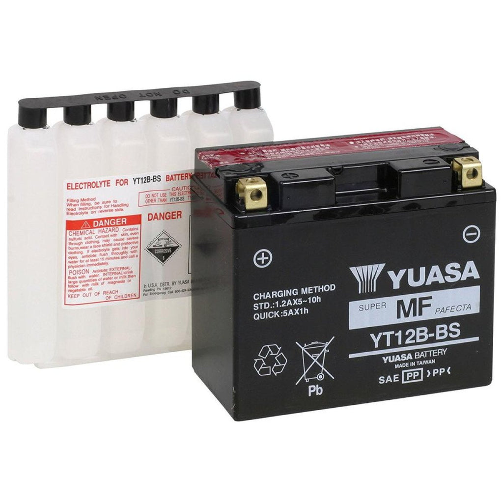 YUASA BATTERY AGM 12V 150 MM X 69 MM X 130 MM LEAD ACID MAINTENANCE FREE REPLACEMENT BLACK - Alhawee Motors