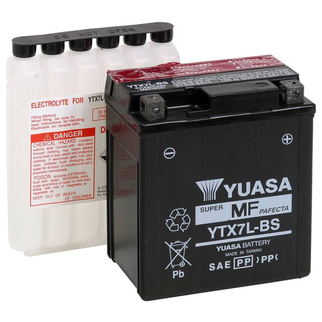BATTERY YUASA YTXÂ® 12V 114 MM X 71,12 MM X 129,54 MM LEAD ACID MAINTENANCE FREE REPLACEMENT BLACK - Alhawee Motors
